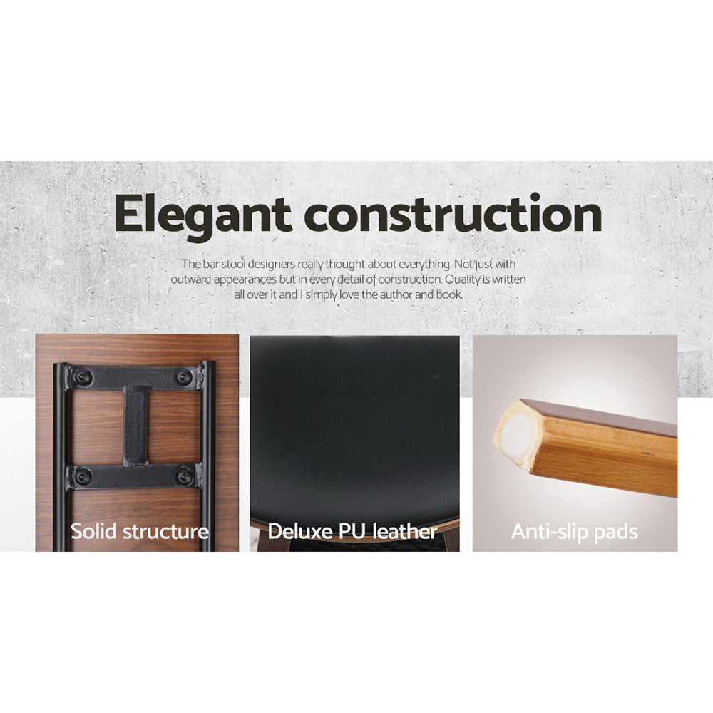 Bay Leather Bar Stool Padded (Set of 4)