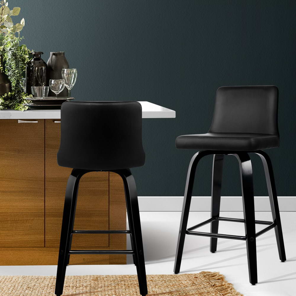 Gem Leather Bar Stool Swivel (Set of 2)