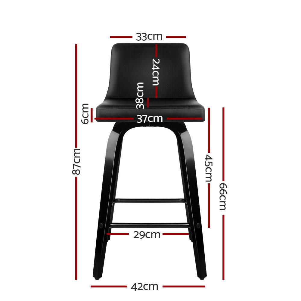 Lutz Leather Bar Stool Swivel (Set of 4)