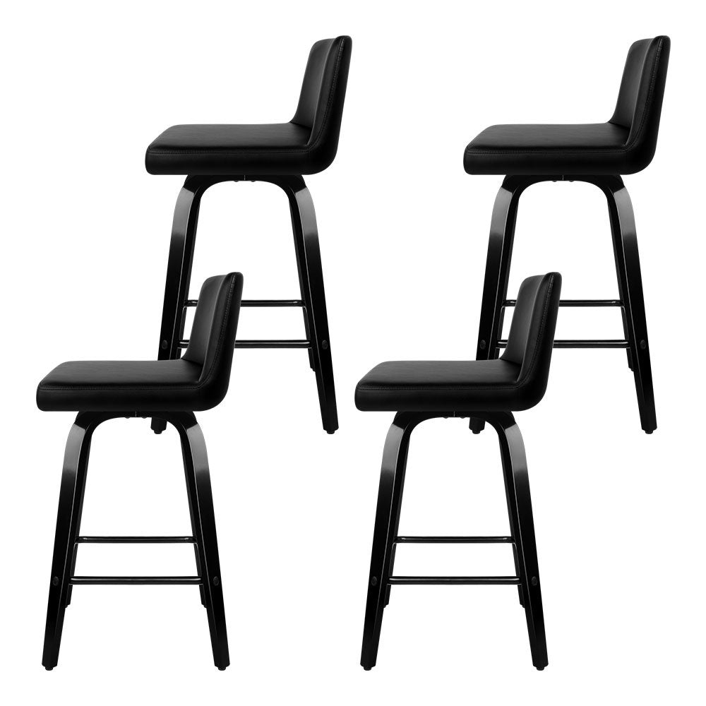 Lutz Leather Bar Stool Swivel (Set of 4)