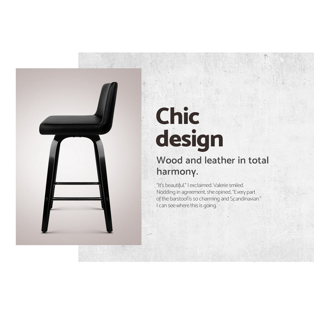 Lutz Leather Bar Stool Swivel (Set of 4)