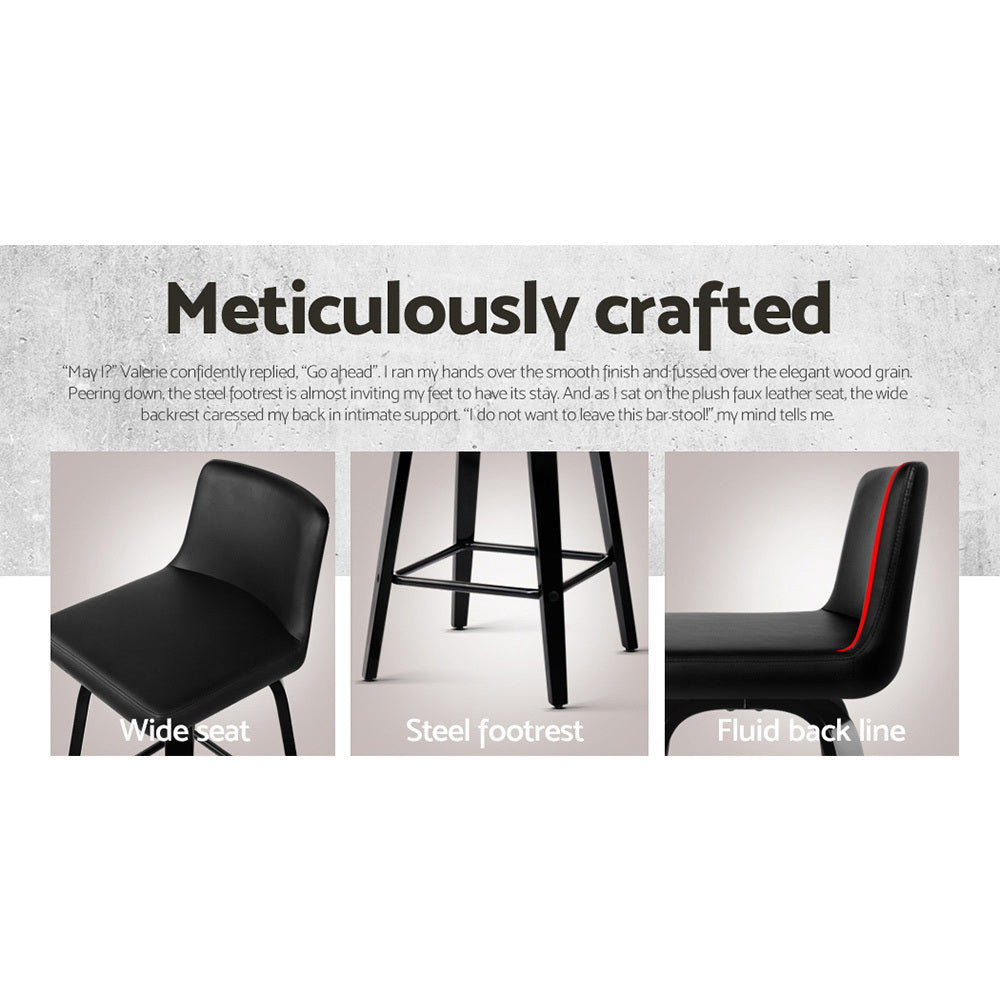 Lutz Leather Bar Stool Swivel (Set of 4)