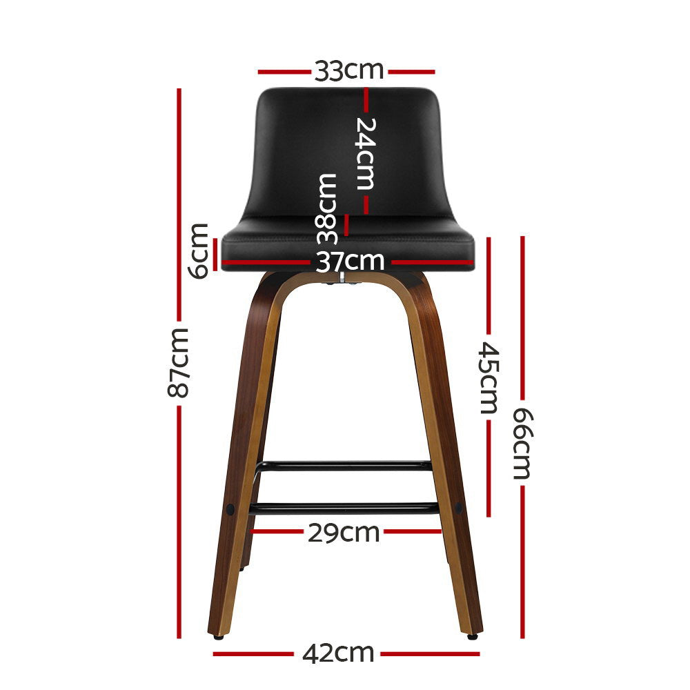 Thor Leather Bar Stool Swivel Padded (Set of 2)