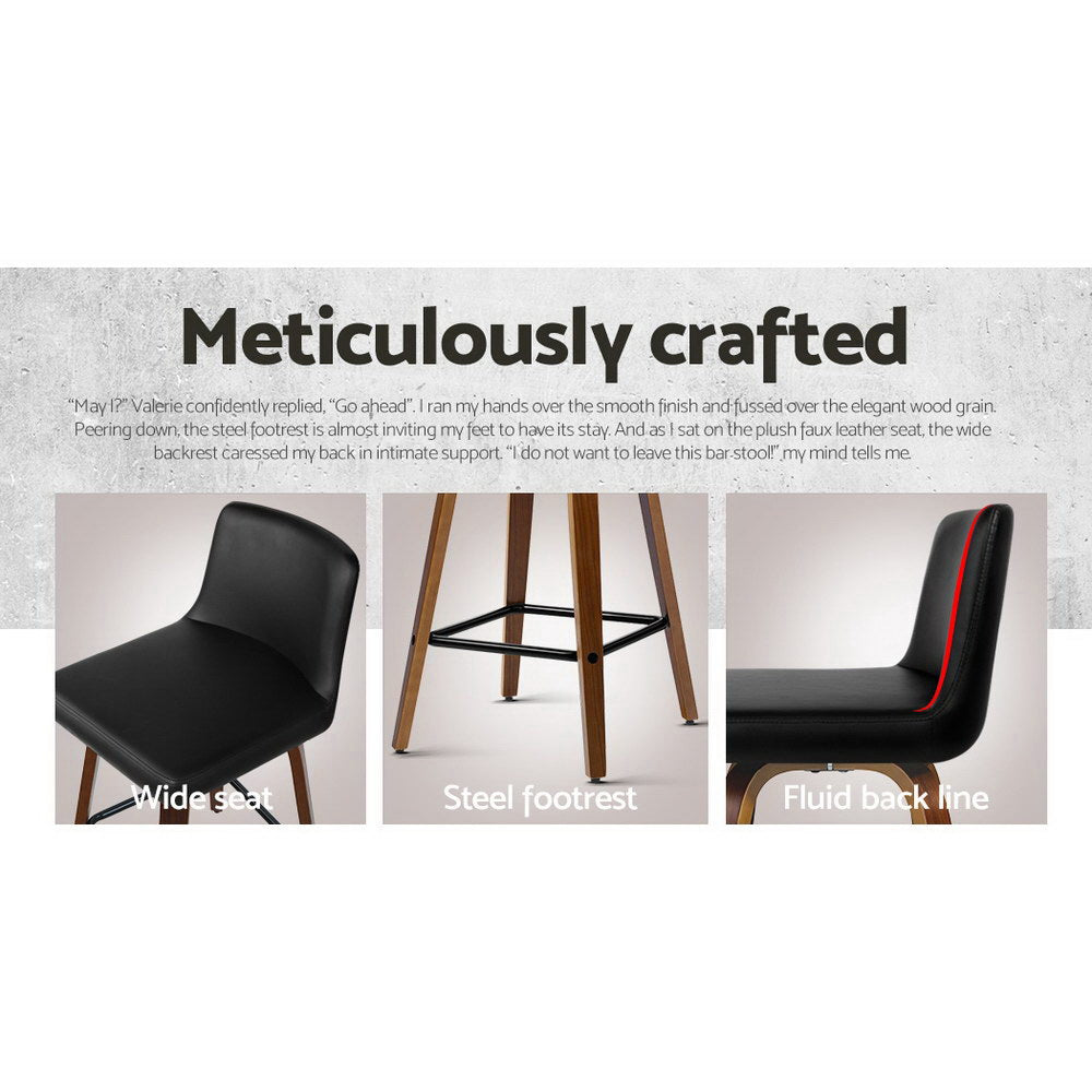 Thor Leather Bar Stool Swivel Padded (Set of 2)