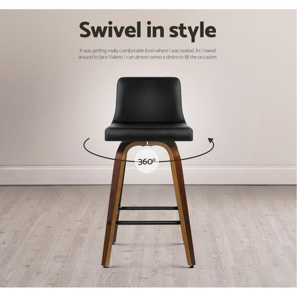 Thor Leather Bar Stool Swivel Padded (Set of 2)