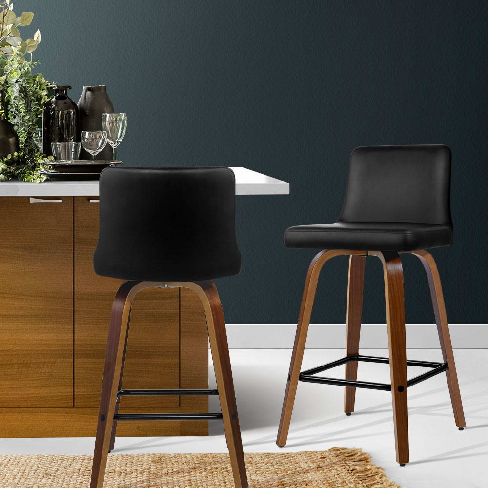 Thor Leather Bar Stool Swivel Padded (Set of 2)