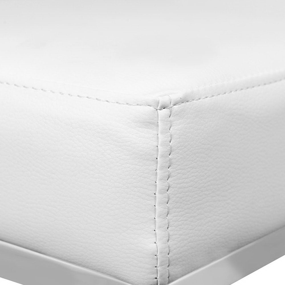 Vale Leather Bar Stool Padded (Set of 2) White