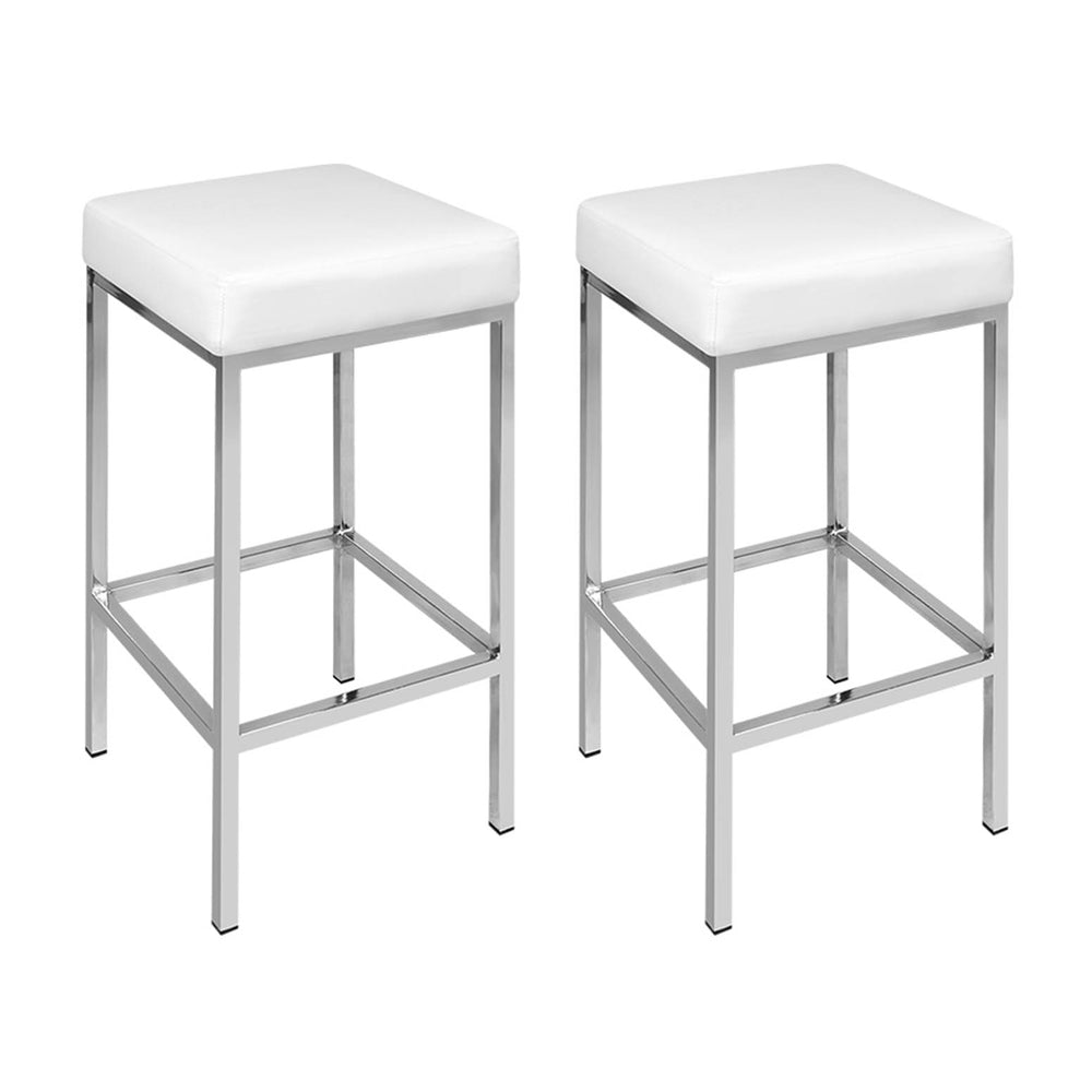 Pike Leather Bar Stool Padded (Set of 4) White