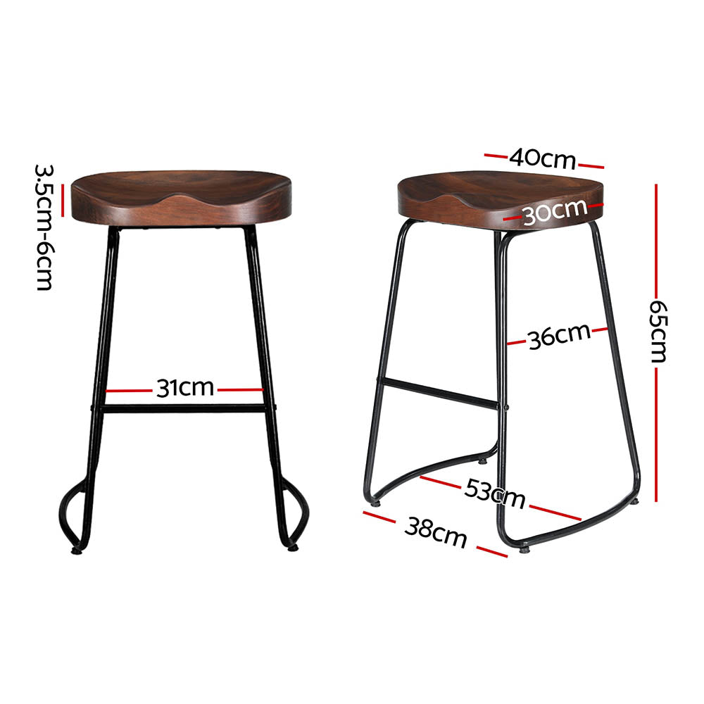Sven Bar Stool Tractor Seat (Set of 2) 65cm