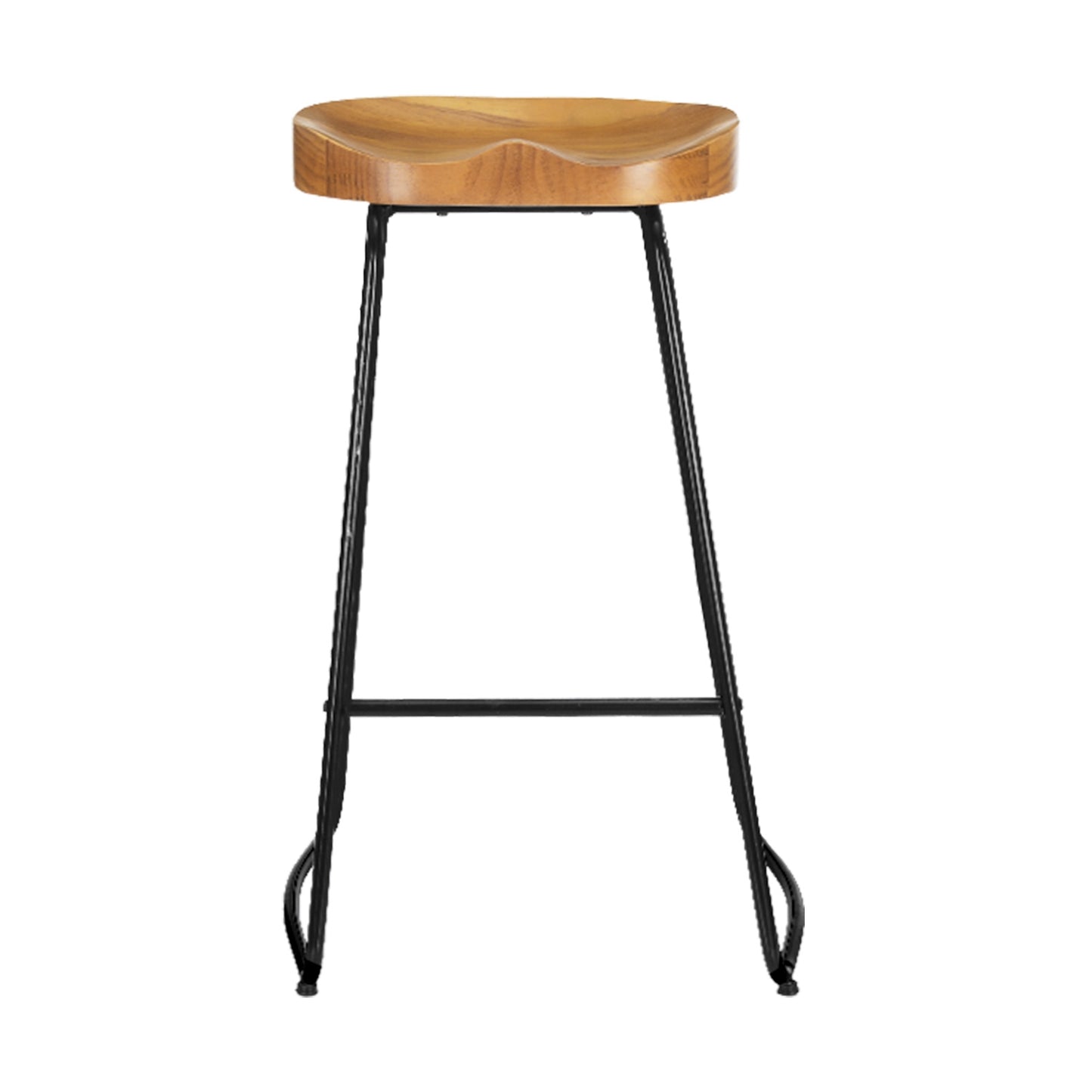 Olaf Wooden Bar Stool Tractor Seat (Set of 2) 75cm