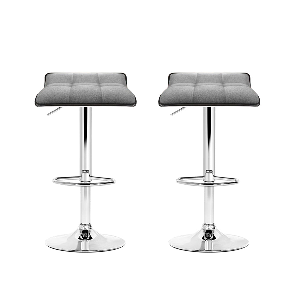 Vaughn Fabric Bar Stool Adjustable Padded (Set of 2)