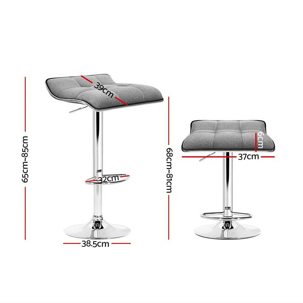 Thor Fabric Bar Stool Adjustable Padded (Set of 4)