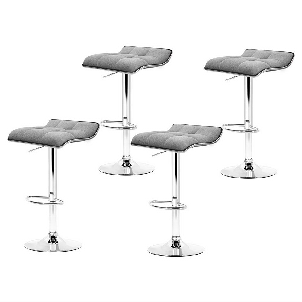 Thor Fabric Bar Stool Adjustable Padded (Set of 4)