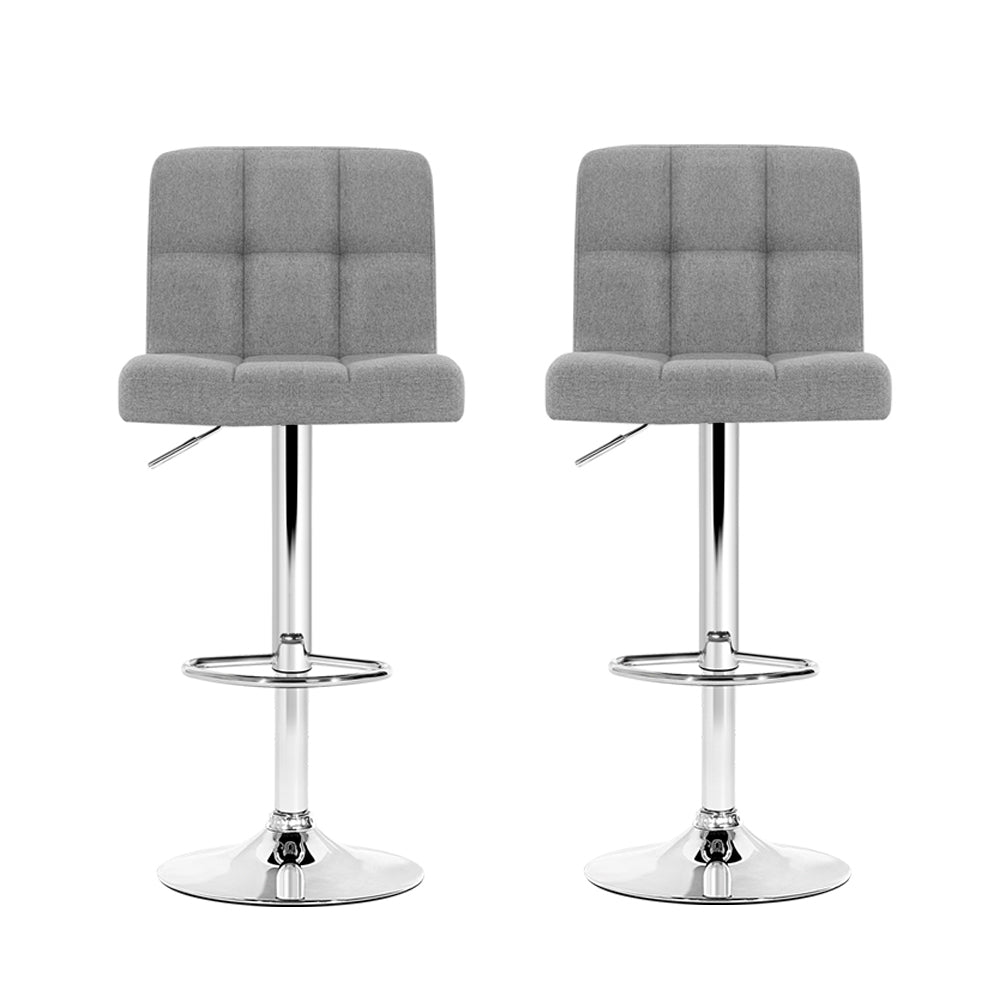 Dale Fabric Counter Stool Adjustable (Set of 2) Grey