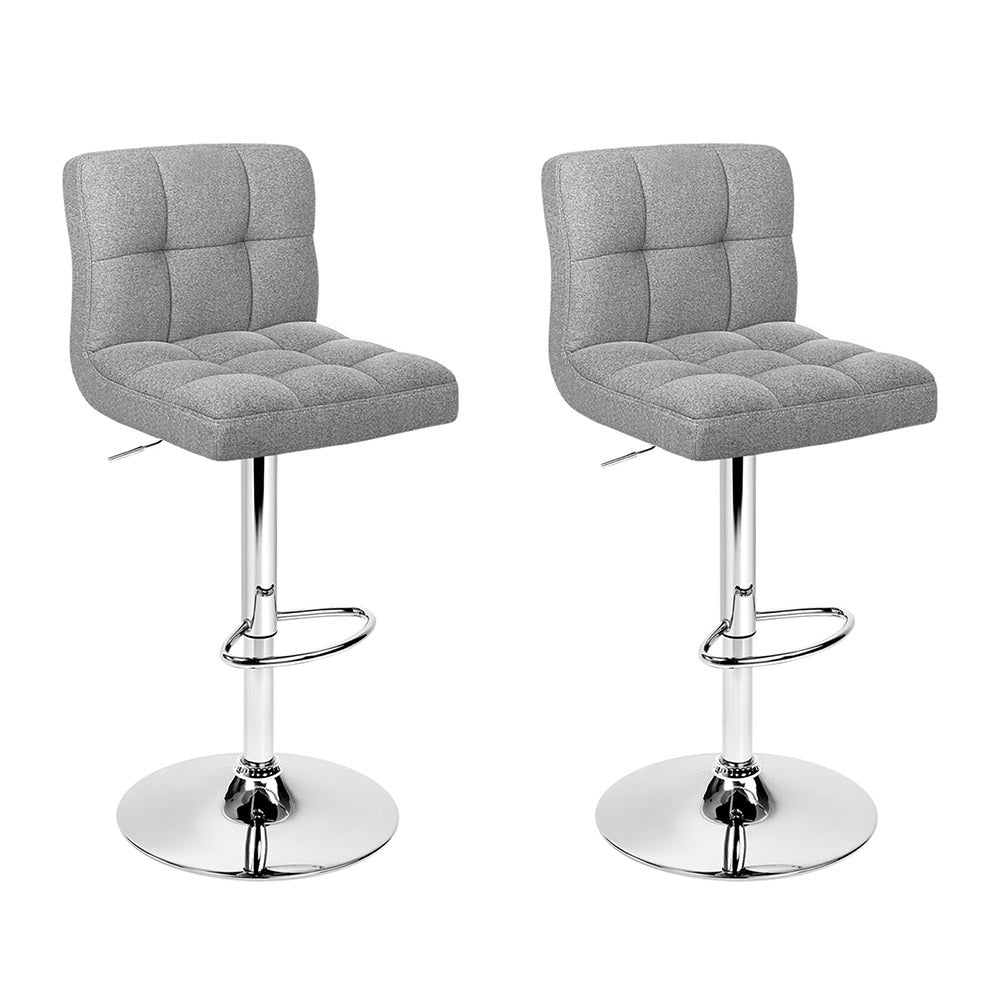 Dale Fabric Counter Stool Adjustable (Set of 2) Grey