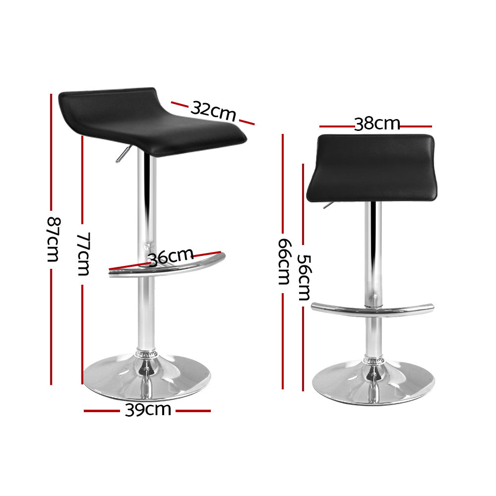 Wade Bar Table Adjustable (Set of 2) Black