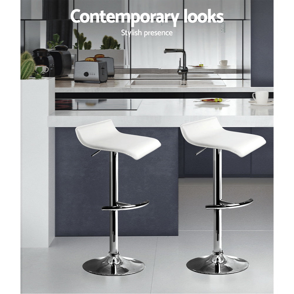 Rhys Bar Table Adjustable (Set of 4) White