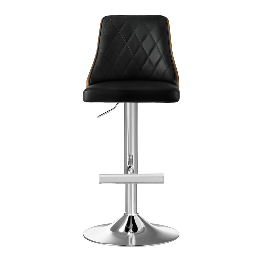 Zeke Leather Counter Stool Swivel Adjustable Black