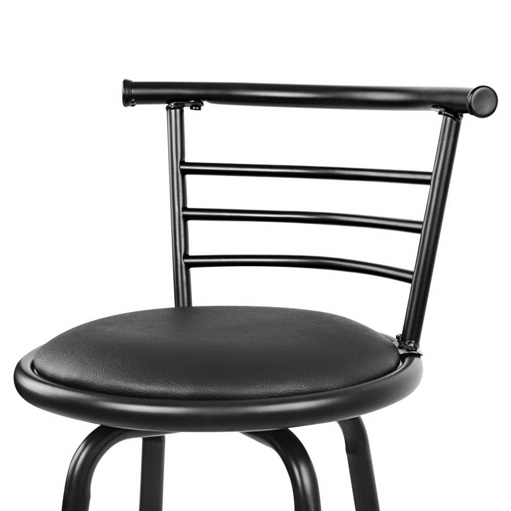 Seth Leather Bar Stool Swivel Padded (Set of 4)