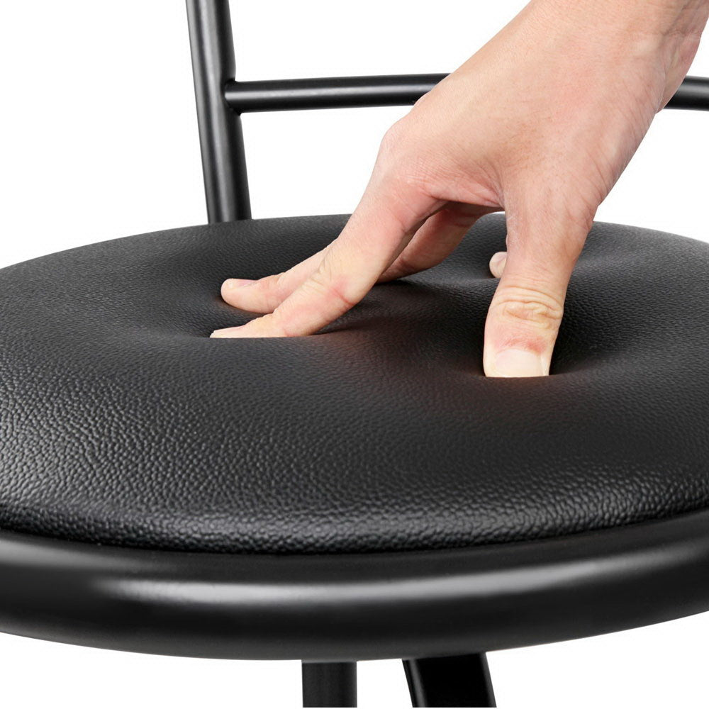 Seth Leather Bar Stool Swivel Padded (Set of 4)