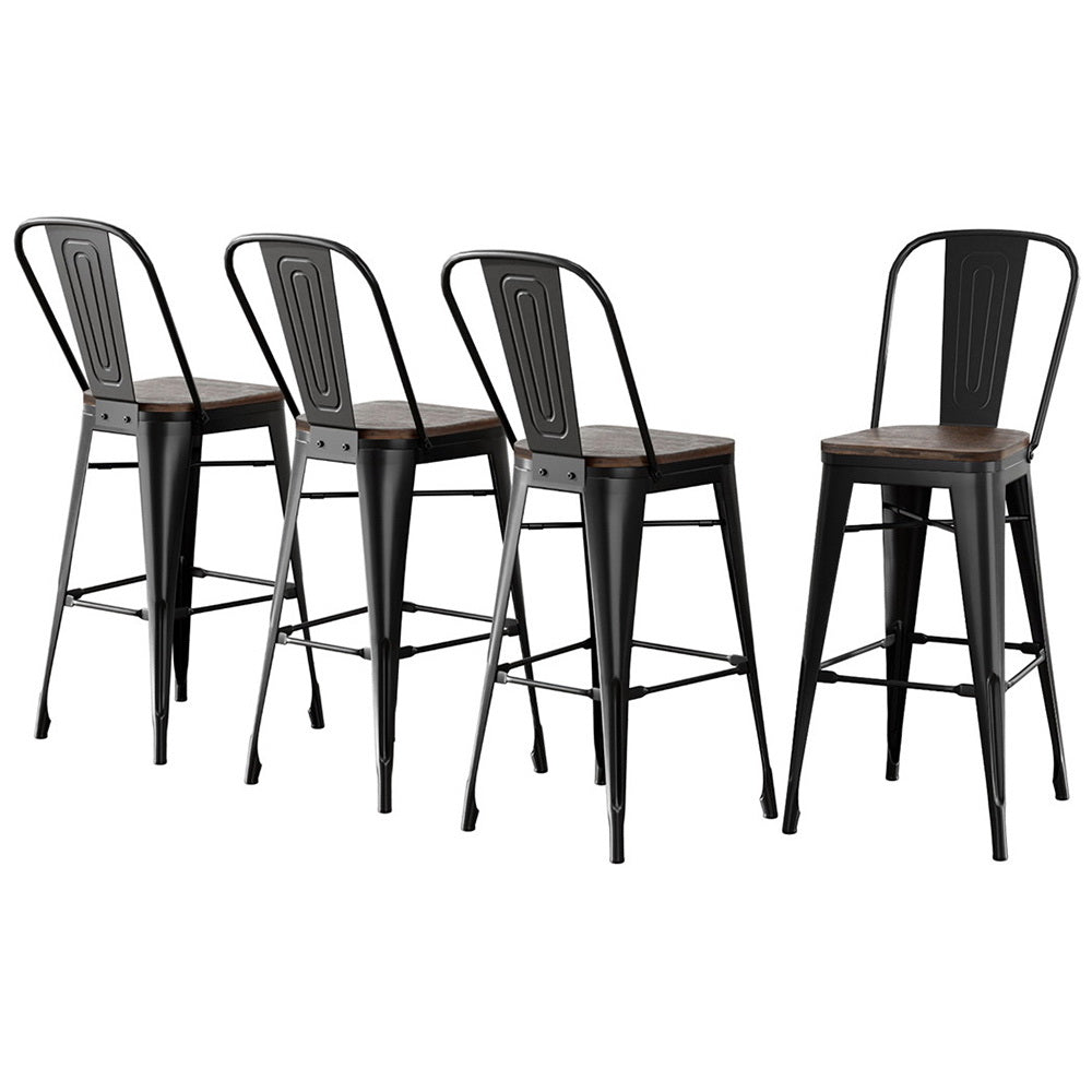 Hugo Wooden Counter Stool (Set of 4)