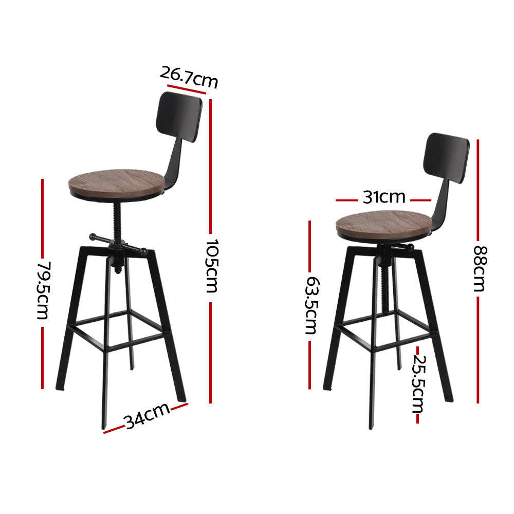 Zen Metal Counter Stool (Set of 2)