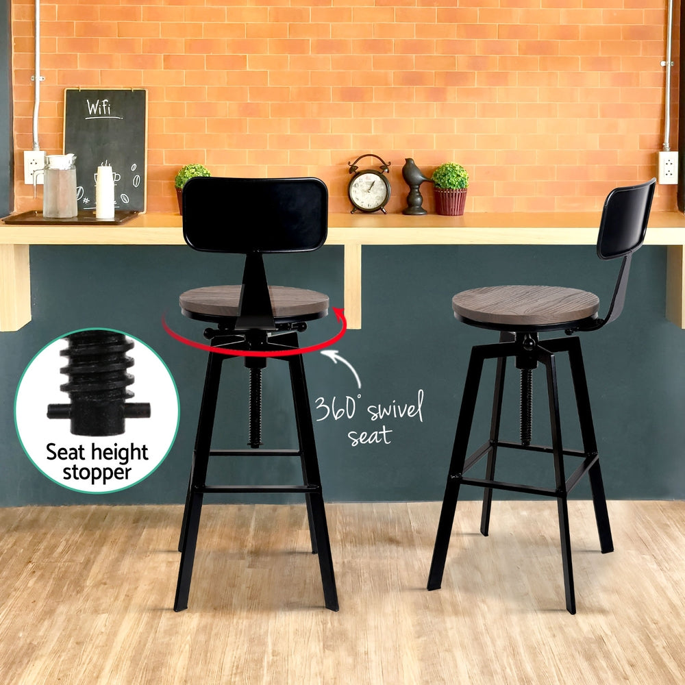 Pete Wooden Dining Chair Adjustable (Set of 4)