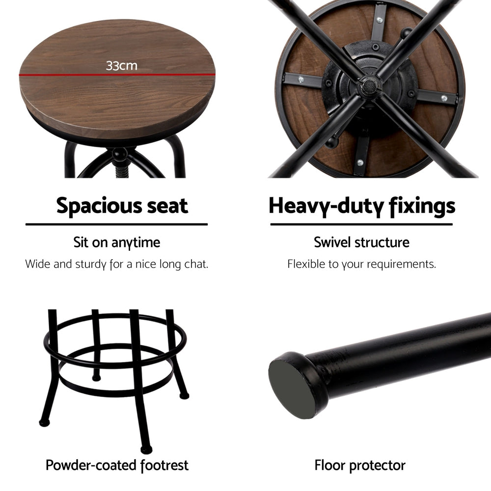 Vex Wooden Bar Table Adjustable (Set of 2)