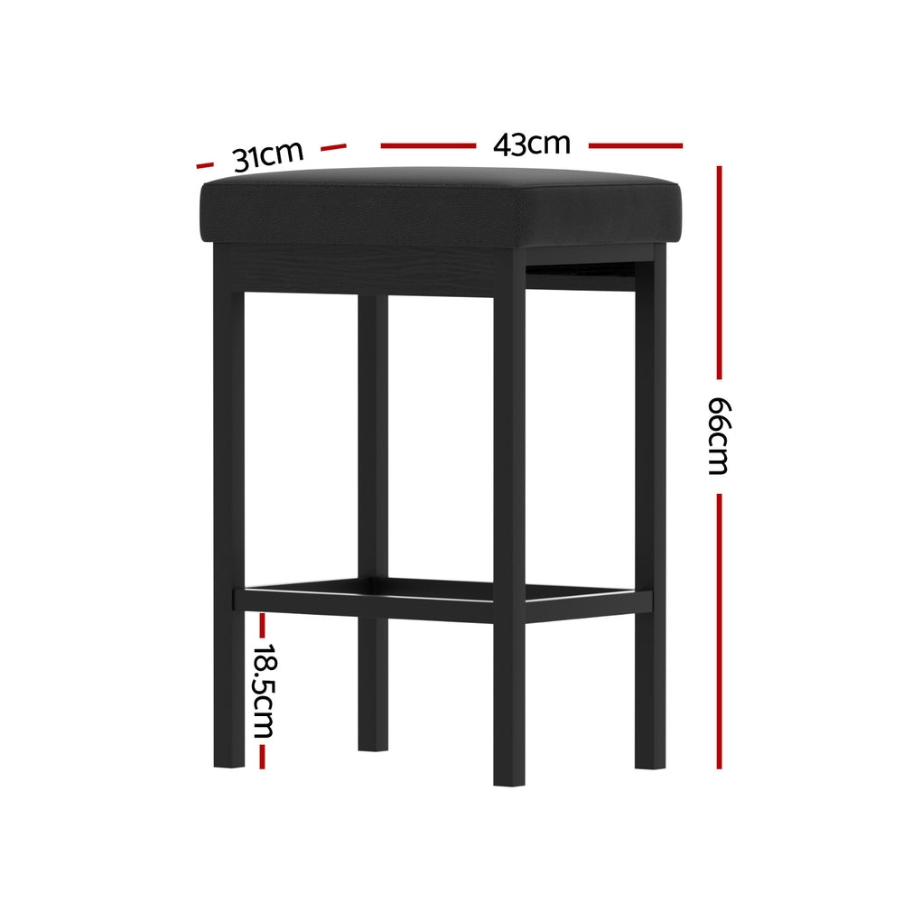 Duke Leather Counter Stool (Set of 2)