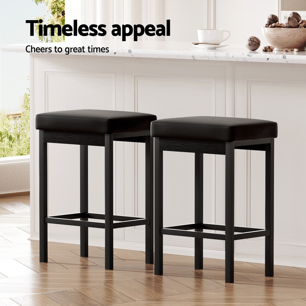 Duke Leather Counter Stool (Set of 2)