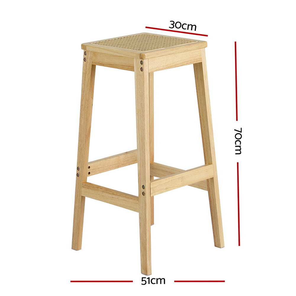 Weston Wooden Counter Stool (Set of 2) Tan