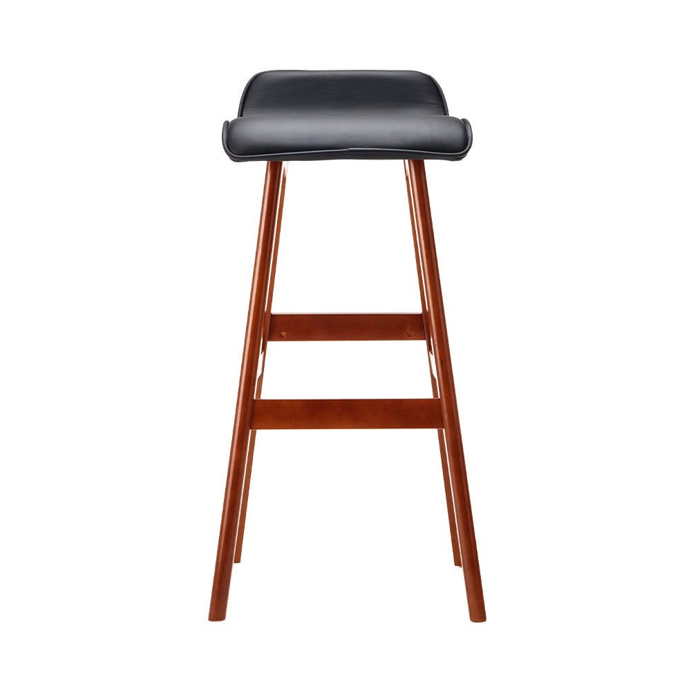 Callum Wooden Bar Stool (Set of 2) Black