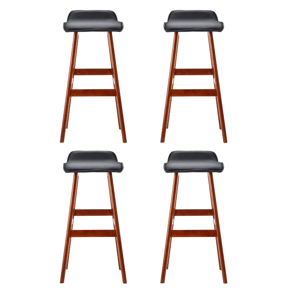 Moss Wooden Bar Stool (Set of 4) Black