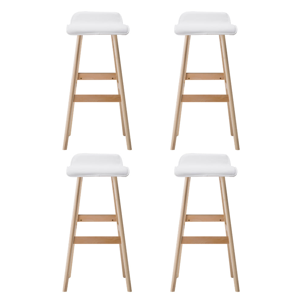 Magnus Wooden Bar Stool (Set of 4) White