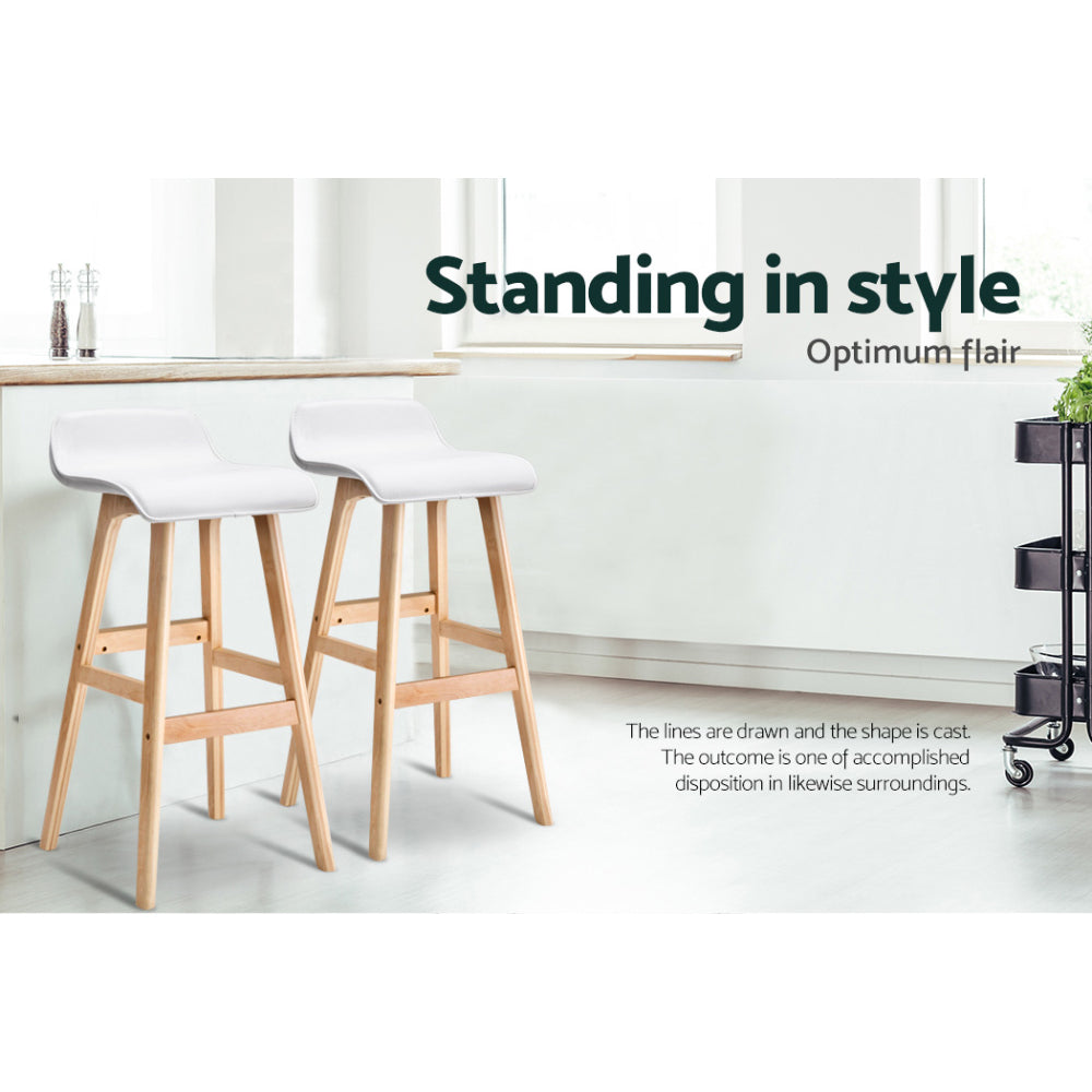 Magnus Wooden Bar Stool (Set of 4) White