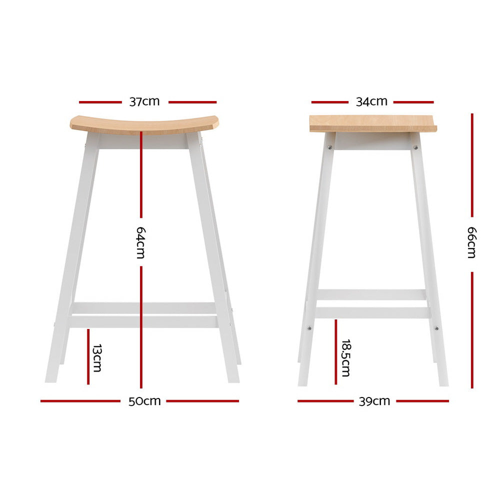 Dane Wooden Bar Stool (Set of 2) Oak