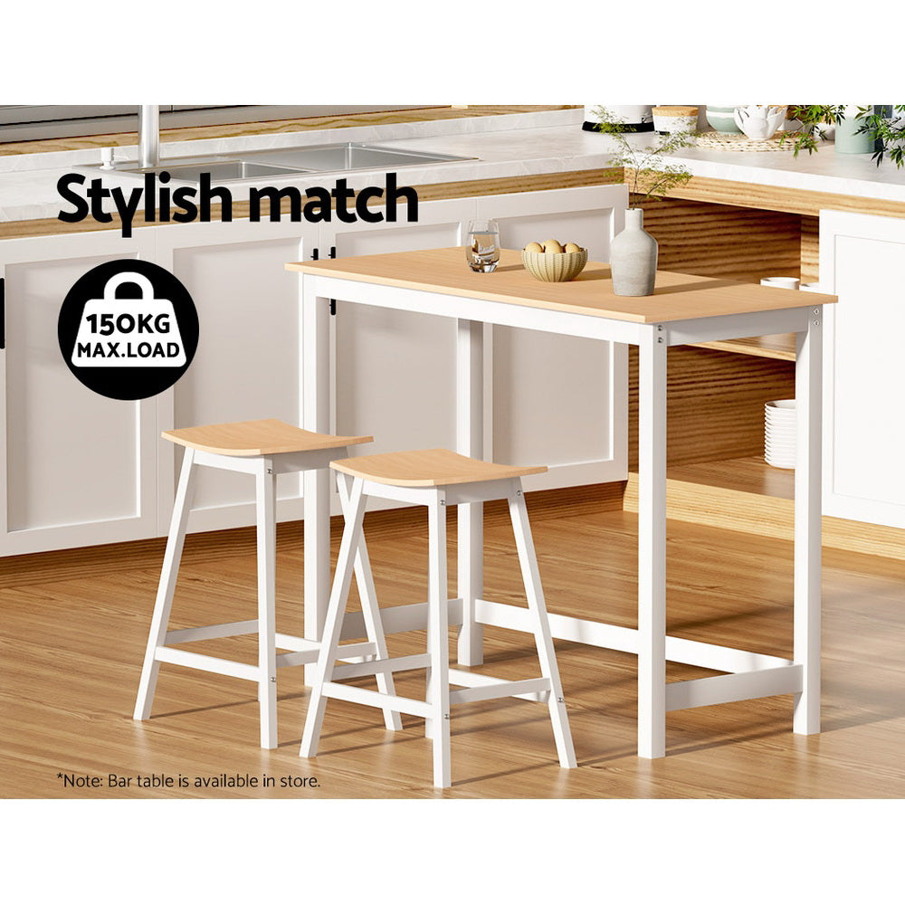 Dane Wooden Bar Stool (Set of 2) Oak