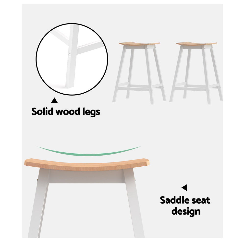 Dane Wooden Bar Stool (Set of 2) Oak