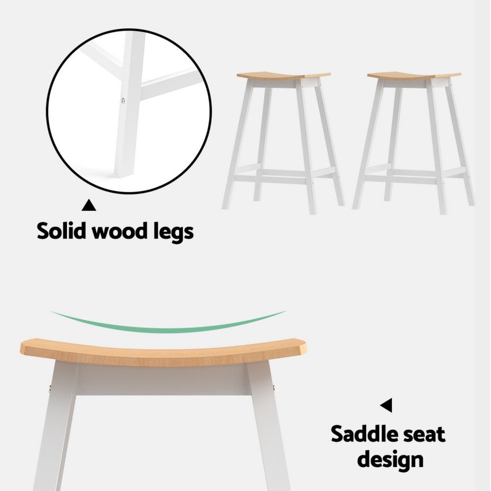 Callum Wooden Bar Stool (Set of 4) Oak