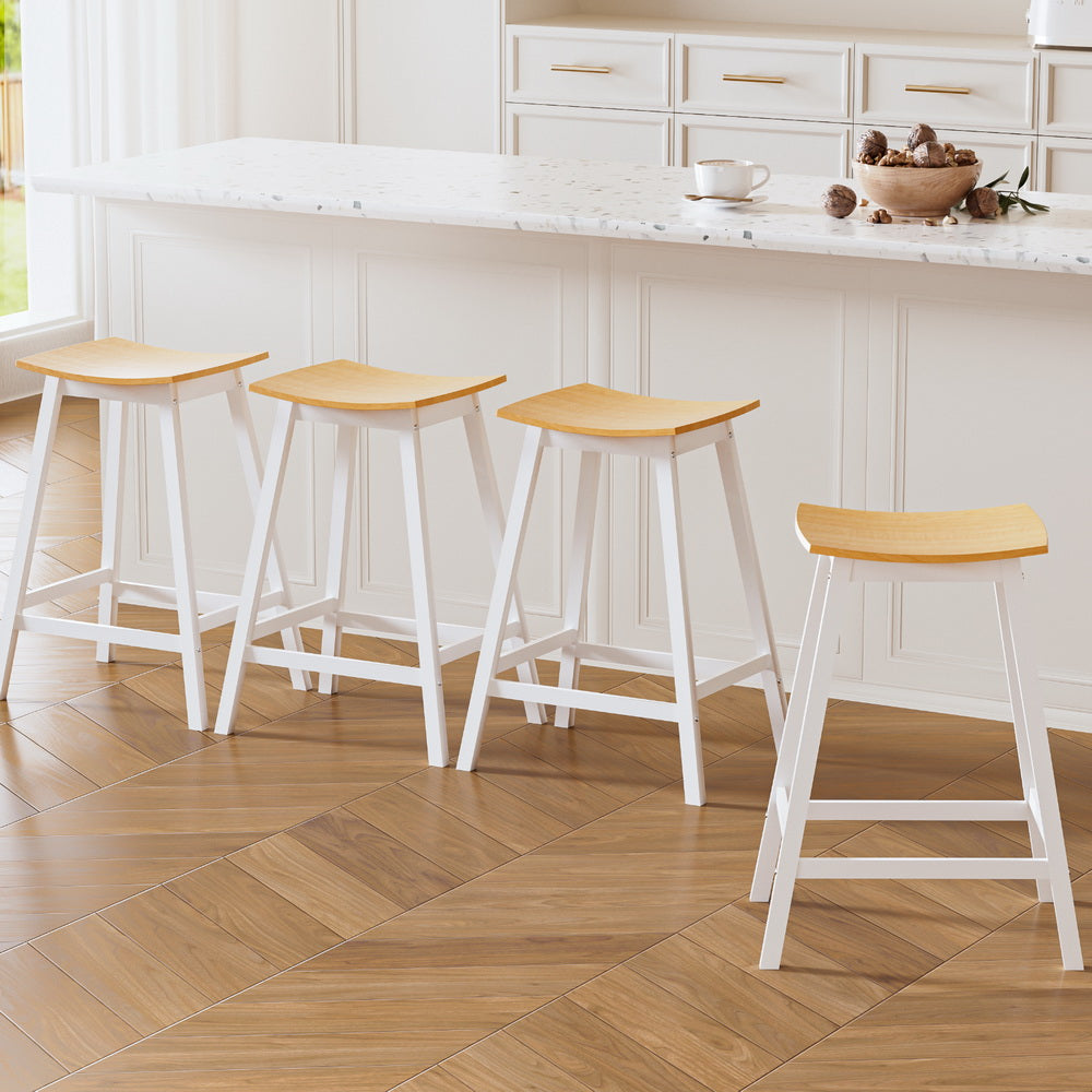 Callum Wooden Bar Stool (Set of 4) Oak