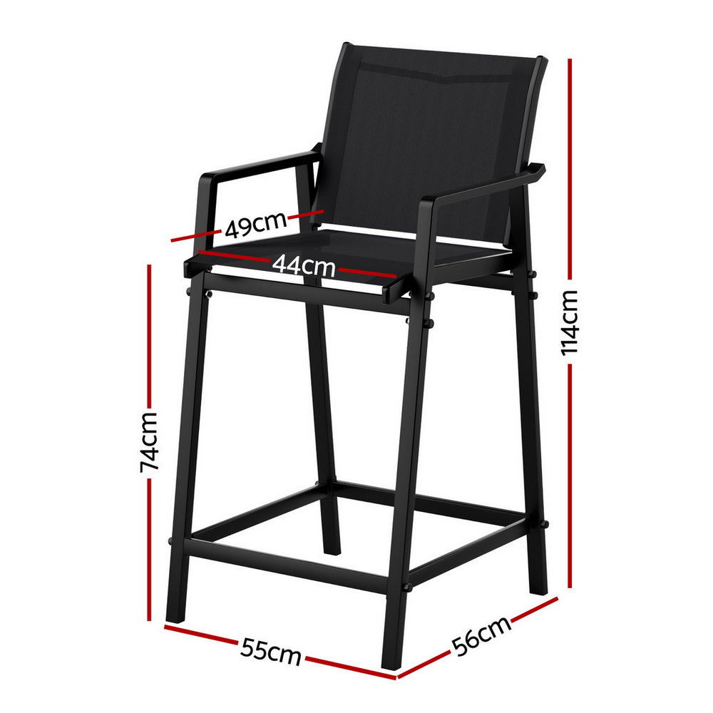 Devon Metal Dining Chair Black