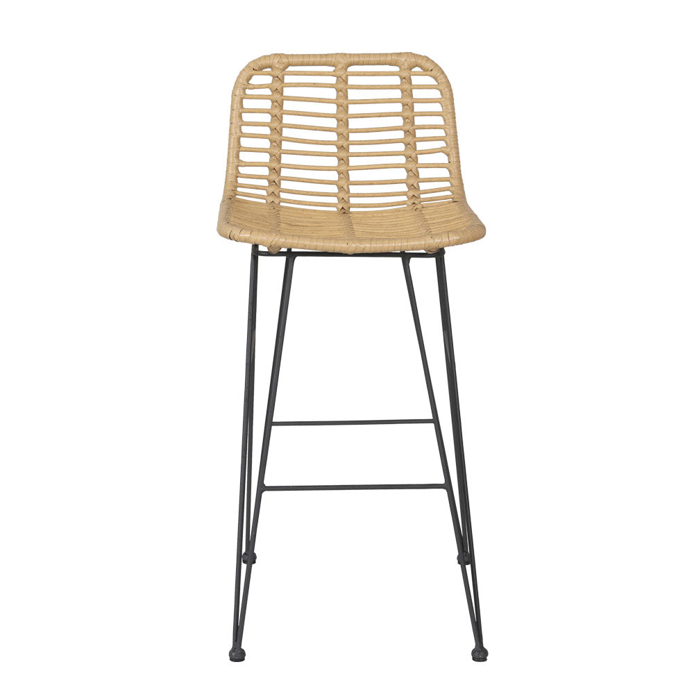 Birch Rattan Bar Stool (Set of 2) Tan