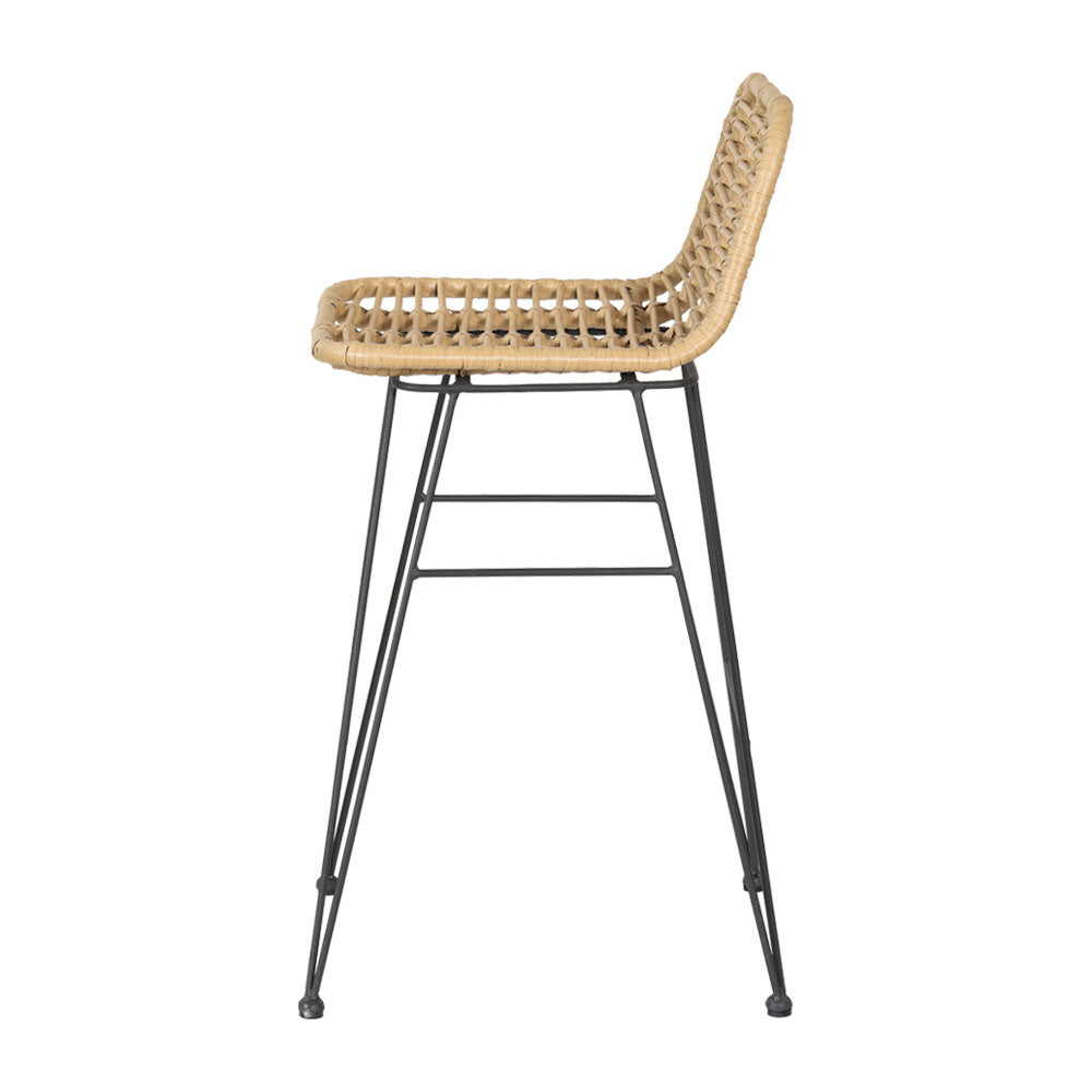 Birch Rattan Bar Stool (Set of 2) Tan
