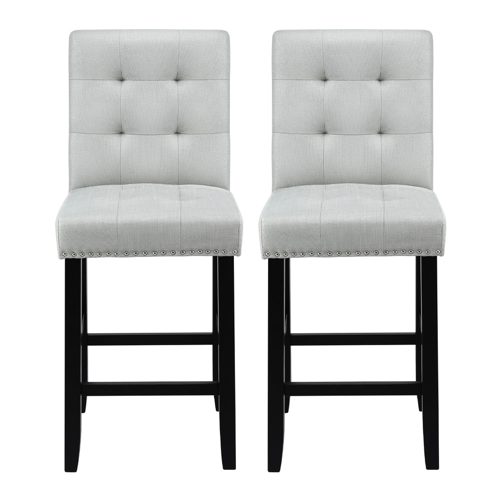 Riley Fabric Counter Stool (Set of 2) Grey