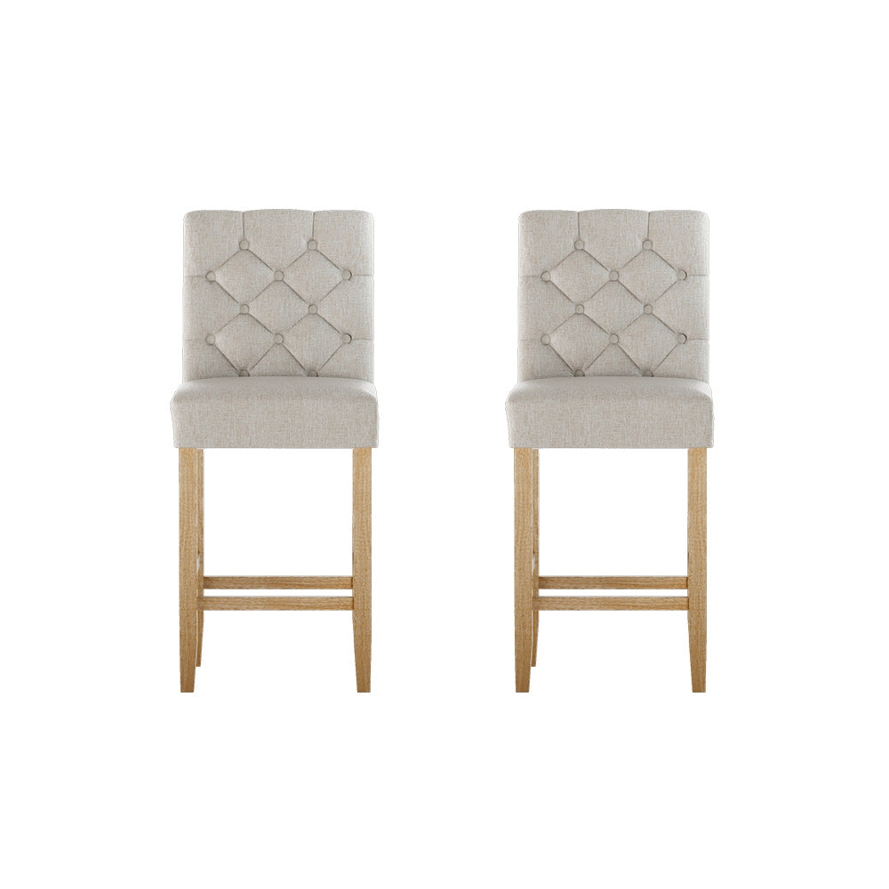 Reign Fabric Bar Stool (Set of 2) Red