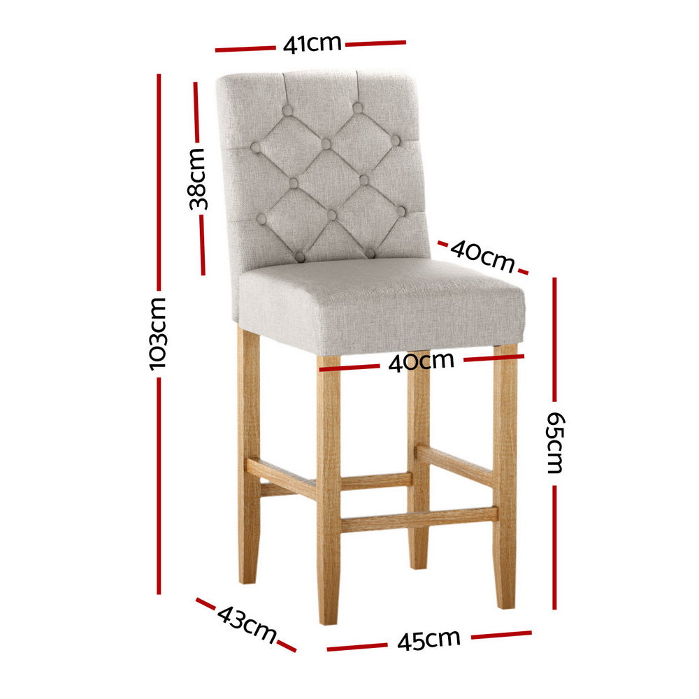 Miles Fabric Bar Stool (Set of 4) Red