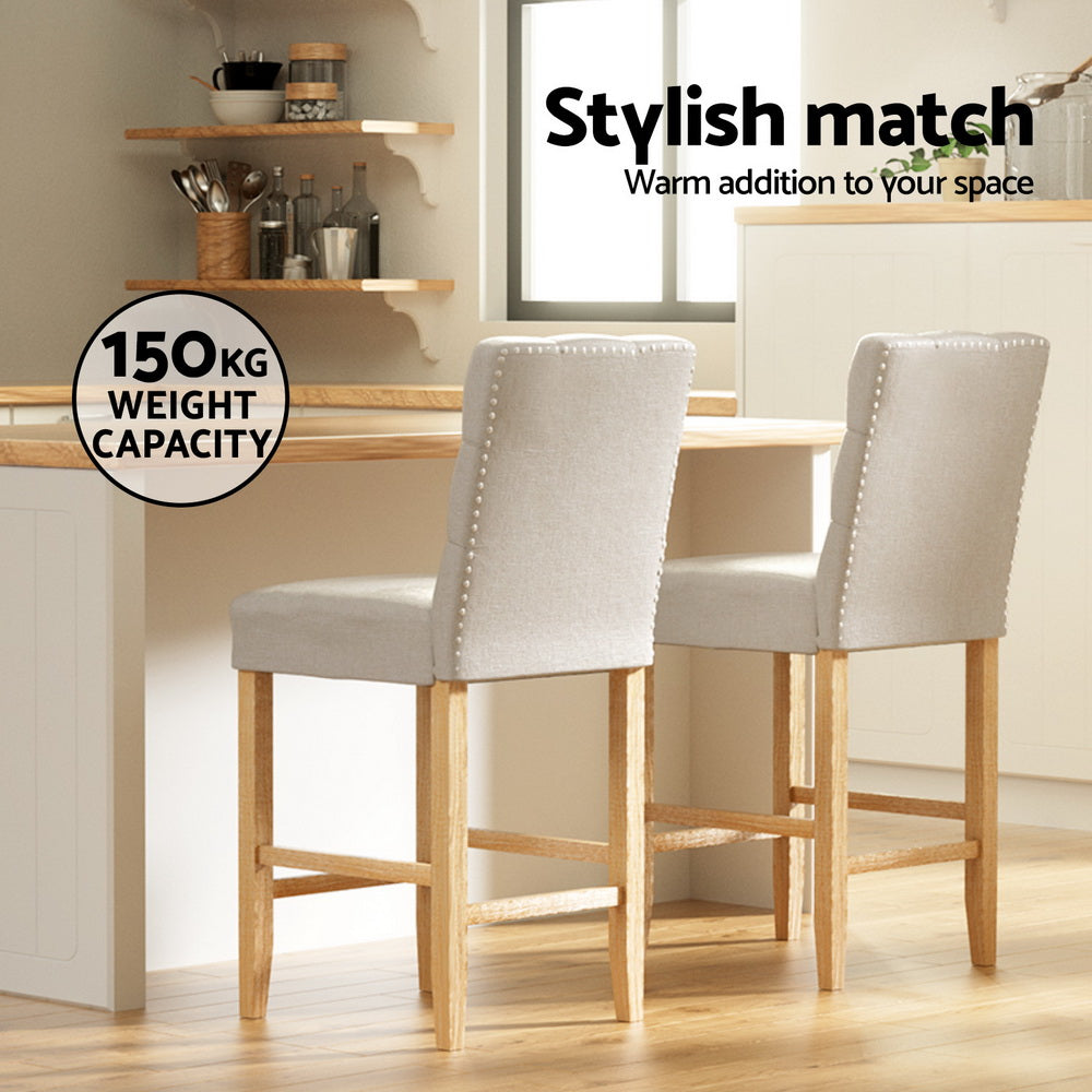Miles Fabric Bar Stool (Set of 4) Red