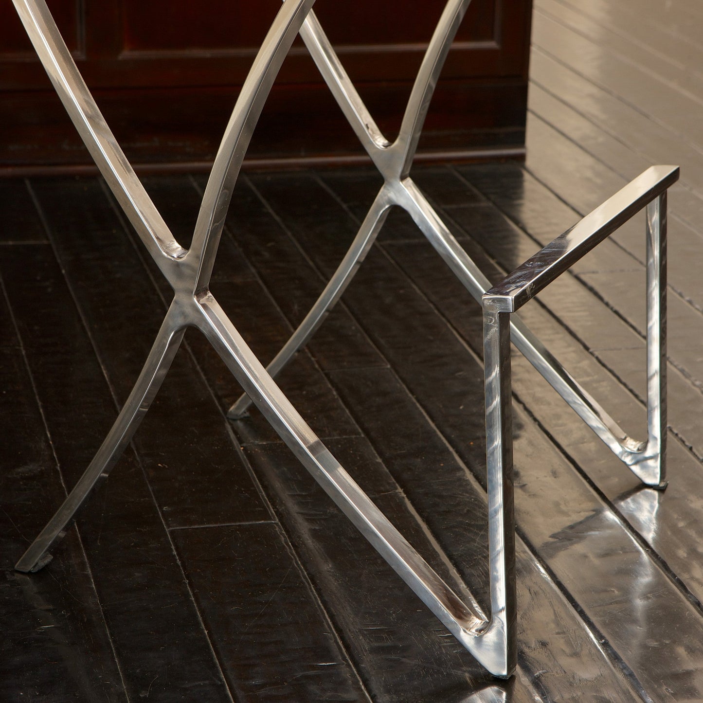 Lane Leather Bar Stool Black