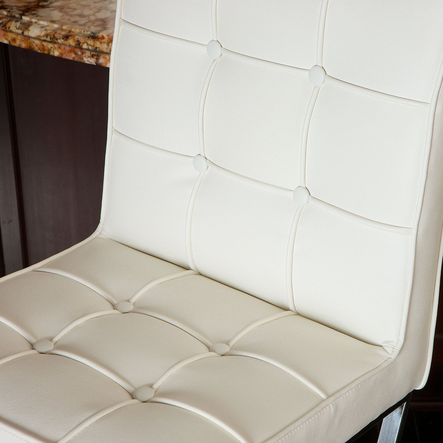 Lloyd Leather Bar Stool White