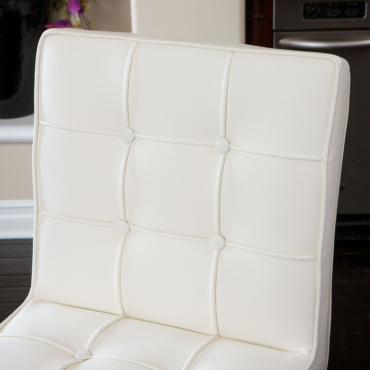 Lloyd Leather Bar Stool White